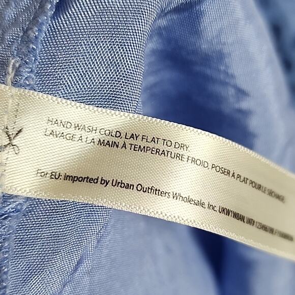 Free People Yesenia Medium Blue Crochet Patchwork Dress - Picture 7 of 13